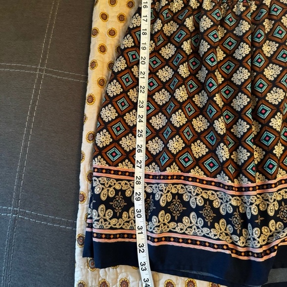 One Clothing Geometric Boho Cinched Waist Mini Dress: Medium - Picture 13 of 14